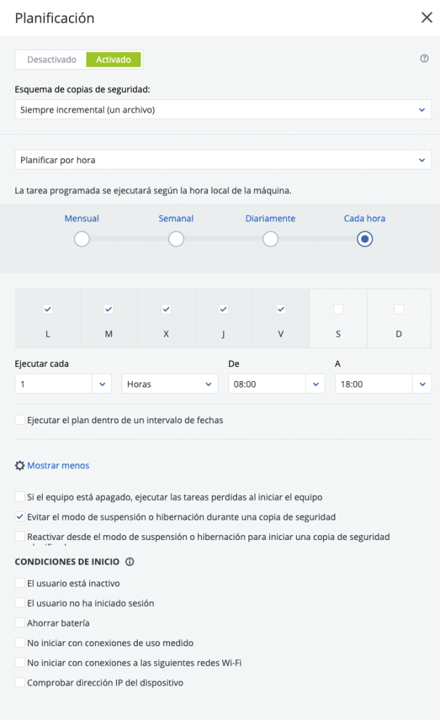 Ejemplo copias de seguridad f10 informática y  recuperación desastres